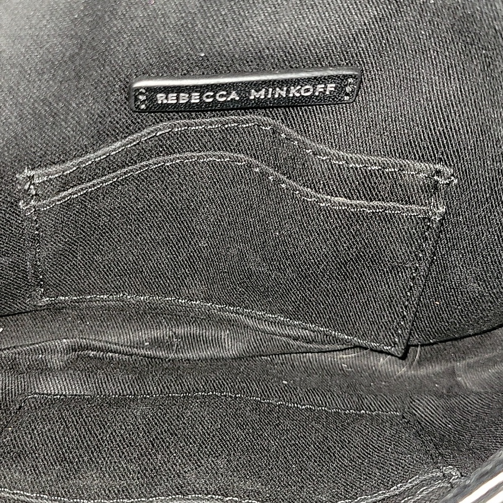 Rebecca Minkoff Black Quilted Studded Leather Crossbody Shoulder Bag - Picture 13 of 14